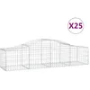 Image de Vidaxl Paniers Ã Gabions ArquÃ©s 25 Pcs 200x50x40/60 Cm Fer GalvanisÃ©