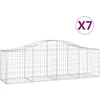 Image de vidaXL Vidaxl Paniers À Gabions Arqués 7 Pcs 200x50x60/80 Cm Fer Galvanisé