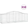 Image de Vidaxl Paniers Ã Gabions ArquÃ©s 10 Pcs 200x50x60/80 Cm Fer GalvanisÃ©