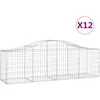 Image de Vidaxl Paniers Ã Gabions ArquÃ©s 12 Pcs 200x50x60/80 Cm Fer GalvanisÃ©