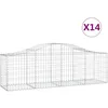 Image de vidaXL Vidaxl Paniers À Gabions Arqués 14 Pcs 200x50x60/80 Cm Fer Galvanisé