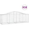 Image de vidaXL Vidaxl Paniers À Gabions Arqués 18 Pcs 200x50x60/80 Cm Fer Galvanisé