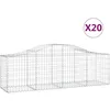 Image de vidaXL Vidaxl Paniers À Gabions Arqués 20 Pcs 200x50x60/80 Cm Fer Galvanisé