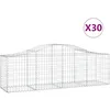 Image de vidaXL Vidaxl Paniers À Gabions Arqués 30 Pcs 200x50x60/80 Cm Fer Galvanisé