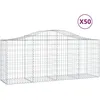 Image de vidaXL Vidaxl Paniers À Gabions Arqués 50 Pcs 200x50x80/100 Cm Fer Galvanisé