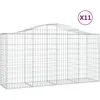 Image de Vidaxl Paniers Ã Gabions ArquÃ©s 11 Pcs 200x50x100/120 Cm Fer GalvanisÃ©
