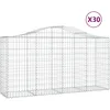 Image de vidaXL Vidaxl Paniers À Gabions Arqués 30 Pcs 200x50x100/120 Cm Fer Galvanisé