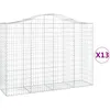 Image de Vidaxl Paniers Ã Gabions ArquÃ©s 13 Pcs 200x50x140/160 Cm Fer GalvanisÃ©