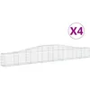 Image de Vidaxl Paniers Ã Gabions ArquÃ©s 4 Pcs 400x30x40/60 Cm Fer GalvanisÃ©