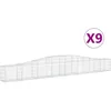 Image de vidaXL Vidaxl Paniers À Gabions Arqués 9 Pcs 400x30x40/60 Cm Fer Galvanisé