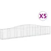 Image de Vidaxl Paniers Ã Gabions ArquÃ©s 5 Pcs 400x30x60/80 Cm Fer GalvanisÃ©
