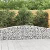 Image de vidaXL Paniers à gabions arqués 7 pcs 400x30x60/80 cm Fer galvanisé