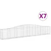 Image de Vidaxl Paniers Ã Gabions ArquÃ©s 7 Pcs 400x30x60/80 Cm Fer GalvanisÃ©