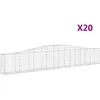 Image de vidaXL Vidaxl Paniers À Gabions Arqués 20 Pcs 400x30x60/80 Cm Fer Galvanisé
