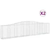 Image de Vidaxl Paniers Ã Gabions ArquÃ©s 2 Pcs 400x30x80/100 Cm Fer GalvanisÃ©