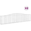 Image de Vidaxl Paniers Ã Gabions ArquÃ©s 8 Pcs 400x30x80/100 Cm Fer GalvanisÃ©