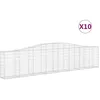Image de vidaXL Vidaxl Paniers À Gabions Arqués 10 Pcs 400x30x80/100 Cm Fer Galvanisé