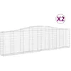 Image de Vidaxl Paniers Ã Gabions ArquÃ©s 2 Pcs 400x30x100/120 Cm Fer GalvanisÃ©