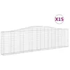 Image de vidaXL Vidaxl Paniers À Gabions Arqués 15 Pcs 400x30x100/120 Cm Fer Galvanisé