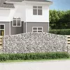 Image de vidaXL Paniers à gabions arqués 2 pcs 400x30x140/160 cm Fer galvanisé