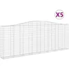 Image de Vidaxl Paniers Ã Gabions ArquÃ©s 5 Pcs 400x30x140/160 Cm Fer GalvanisÃ©