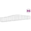 Image de vidaXL Vidaxl Paniers À Gabions Arqués 6 Pcs 400x50x40/60 Cm Fer Galvanisé