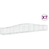 Image de vidaXL Vidaxl Paniers À Gabions Arqués 7 Pcs 400x50x40/60 Cm Fer Galvanisé