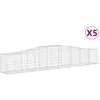 Image de vidaXL Vidaxl Paniers À Gabions Arqués 5 Pcs 400x50x60/80 Cm Fer Galvanisé