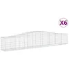 Image de vidaXL Vidaxl Paniers À Gabions Arqués 6 Pcs 400x50x60/80 Cm Fer Galvanisé