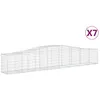 Image de vidaXL Vidaxl Paniers À Gabions Arqués 7 Pcs 400x50x60/80 Cm Fer Galvanisé