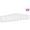 Image de vidaXL Vidaxl Paniers À Gabions Arqués 8 Pcs 400x50x60/80 Cm Fer Galvanisé