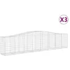 Image de vidaXL Vidaxl Paniers À Gabions Arqués 3 Pcs 400x50x80/100 Cm Fer Galvanisé