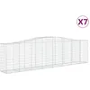 Image de Vidaxl Paniers Ã Gabions ArquÃ©s 7 Pcs 400x50x100/120 Cm Fer GalvanisÃ©