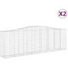 Image de vidaXL Vidaxl Paniers À Gabions Arqués 2 Pcs 400x50x120/140 Cm Fer Galvanisé