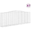Image de vidaXL Vidaxl Paniers À Gabions Arqués 7 Pcs 400x50x140/160 Cm Fer Galvanisé