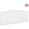 Image de vidaXL Vidaxl Paniers À Gabions Arqués 8 Pcs 400x50x140/160 Cm Fer Galvanisé