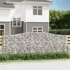 Image de vidaXL Paniers à gabions arqués 15 pcs 400x50x140/160 cm Fer galvanisé