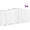Image de vidaXL Vidaxl Paniers À Gabions Arqués 7 Pcs 400x50x160/180 Cm Fer Galvanisé