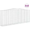 Image de vidaXL Vidaxl Paniers À Gabions Arqués 10 Pcs 400x50x160/180 Cm Fer Galvanisé