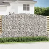 Image de vidaXL Paniers à gabions arqués 2 pcs 400x50x220/240 cm Fer galvanisé