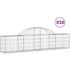 Image de vidaXL Vidaxl Paniers À Gabions Arqués 10 Pcs 200x30x40/60 Cm Fer Galvanisé