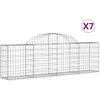 Image de Vidaxl Paniers Ã Gabions ArquÃ©s 7 Pcs 200x30x60/80 Cm Fer GalvanisÃ©