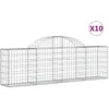 Image de Vidaxl Paniers Ã Gabions ArquÃ©s 10 Pcs 200x30x60/80 Cm Fer GalvanisÃ©