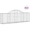 Image de vidaXL Vidaxl Paniers À Gabions Arqués 13 Pcs 200x30x60/80 Cm Fer Galvanisé