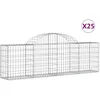 Image de vidaXL Vidaxl Paniers À Gabions Arqués 25 Pcs 200x30x60/80 Cm Fer Galvanisé