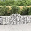Image de vidaXL Paniers à gabions arqués 2 pcs 200x30x80/100 cm Fer galvanisé3146089