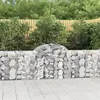 Image de vidaXL Paniers à gabions arqués 3 pcs 200x30x80/100 cm Fer galvanisé
