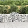 Image de vidaXL Paniers à gabions arqués 4 pcs 200x30x80/100 cm Fer galvanisé