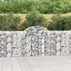 Image de vidaXL Paniers à gabions arqués 2 pcs 200x30x100/120 cm Fer galvanisé