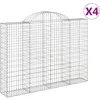 Image de Vidaxl Paniers Ã Gabions ArquÃ©s 4 Pcs 200x30x140/160 Cm Fer GalvanisÃ©